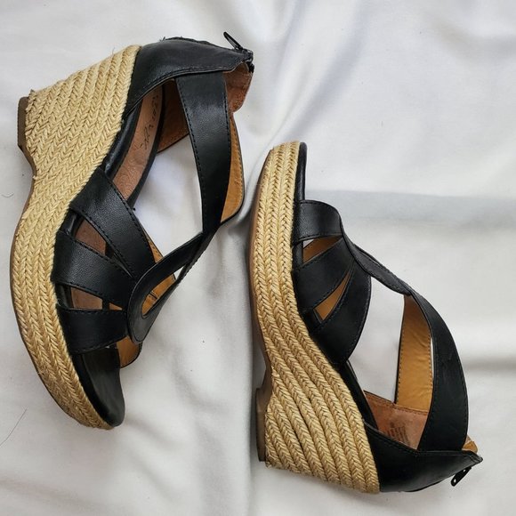 Eurosoft Black Wedge Sandals - Picture 2 of 3